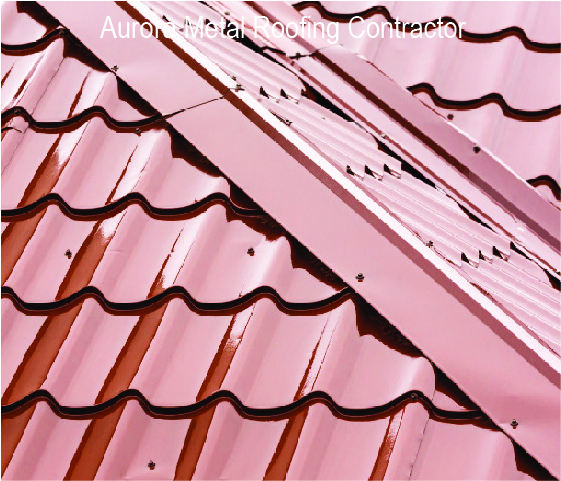 close up of metal roof material for Aurora IL residential home