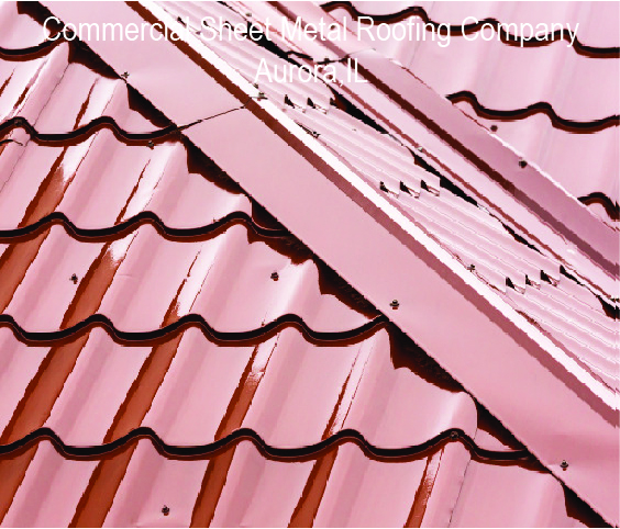 close up of commercial standing seam metal roof